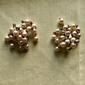 Vintage faux pearl clip-on earrings